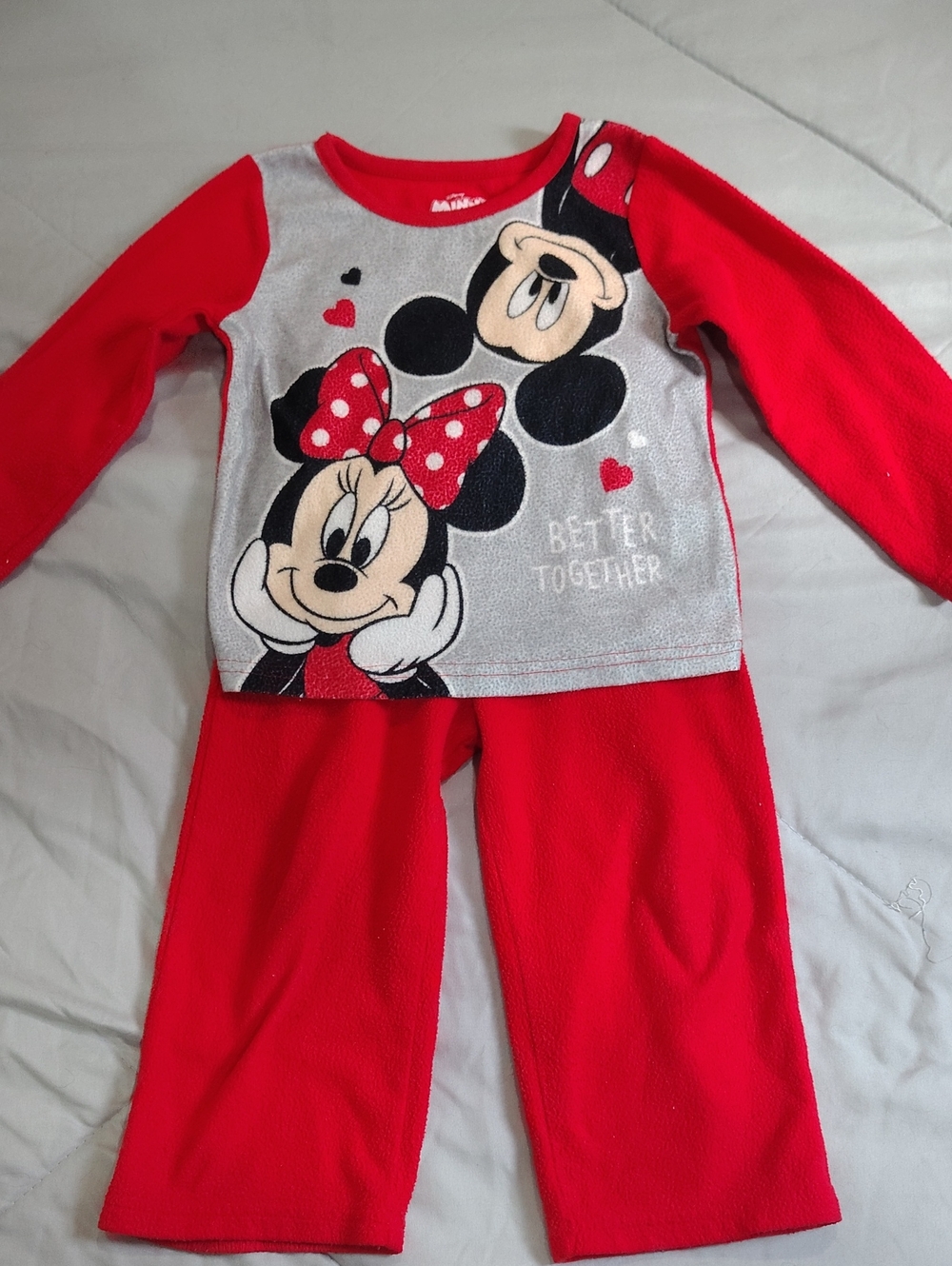 Disney Minnie & Mickey Red and Black Kids Pajama Set